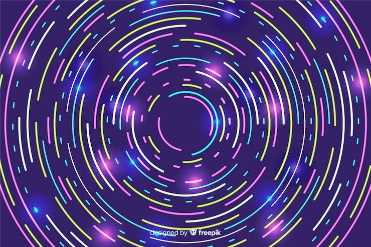 Vector gratuito fondo de formas de neón colorido geométrico