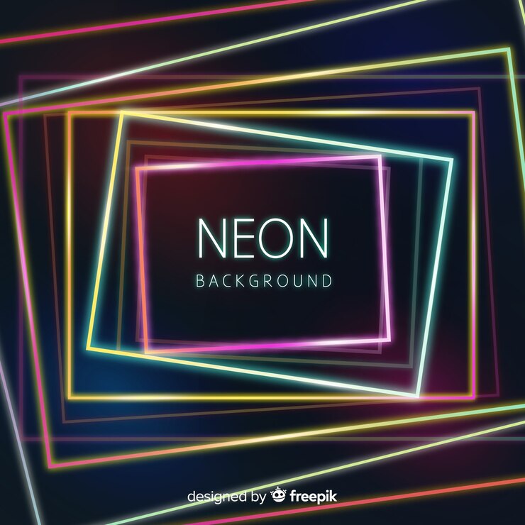 Vector gratuito fondo de formas de neón colorido geométrico