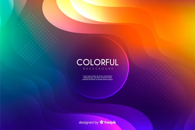 Fondo formas onduladas degradadas coloridas