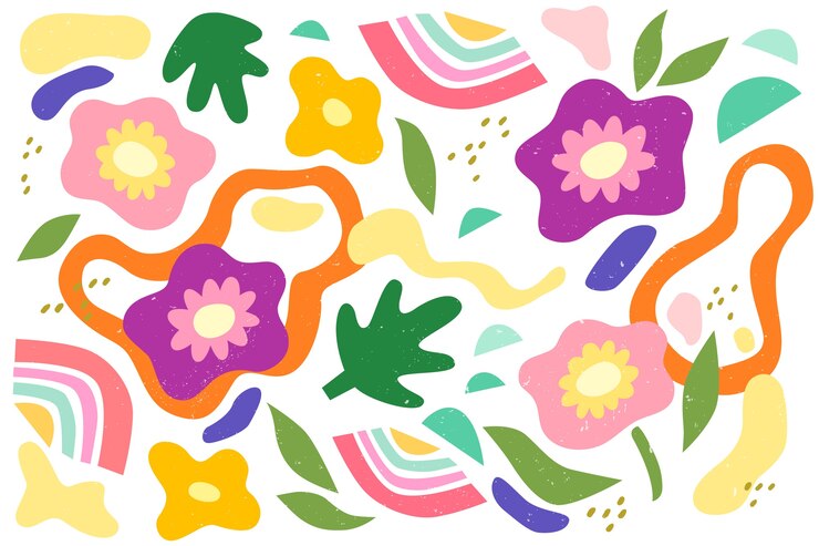 Vector gratuito fondo de formas orgánicas abstractas dibujadas a mano