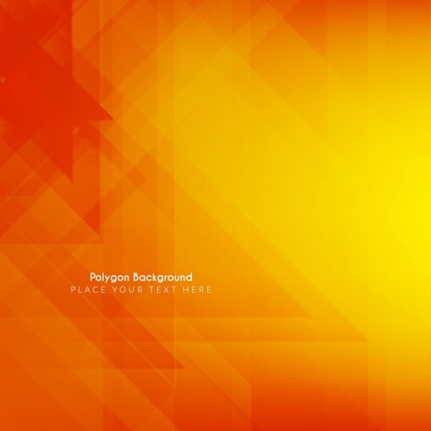 Fondo de formas poligonales brillantes en color naranja