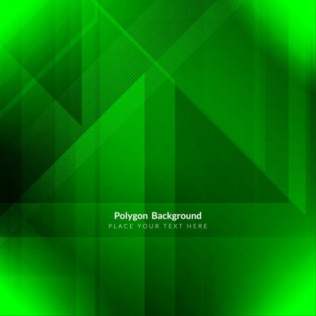 Fondo de formas poligonales verdes brillantes
