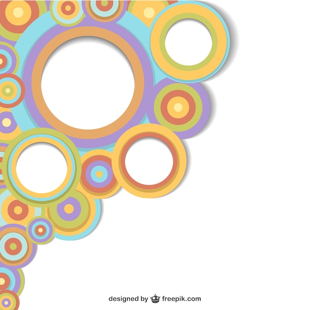 Fondo de formas redondas - ilustración vectorial