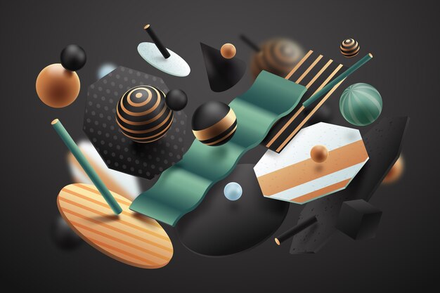 Fondo de formas texturizadas efecto abstracto 3d