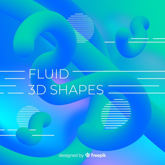 Fondo con formas tridimensionales fluidas
