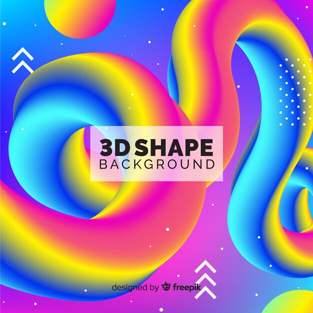 Fondo con formas tridimensionales