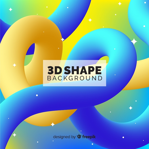 Fondo con formas tridimensionales