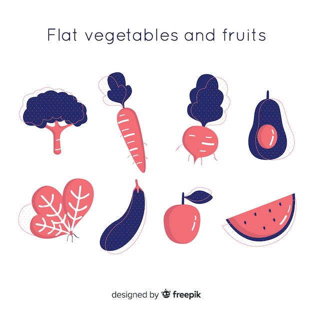 Vector gratuito fondo fruta y verdura fresca dibujada a mano