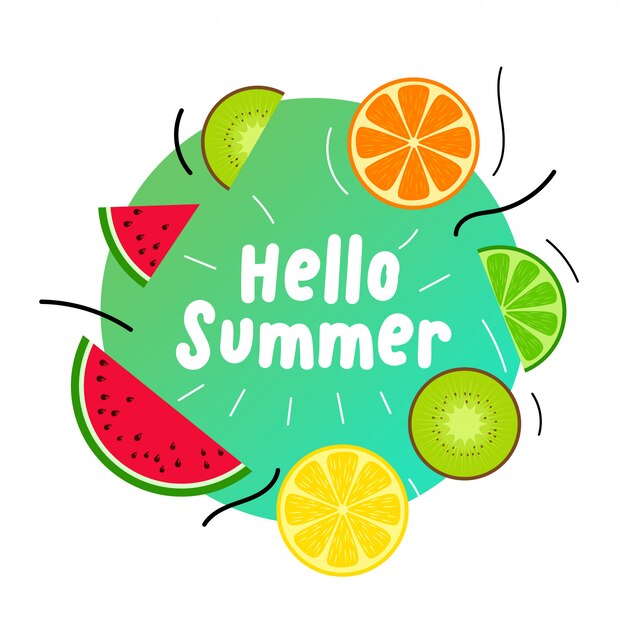 Fondo de frutas jugosas de verano