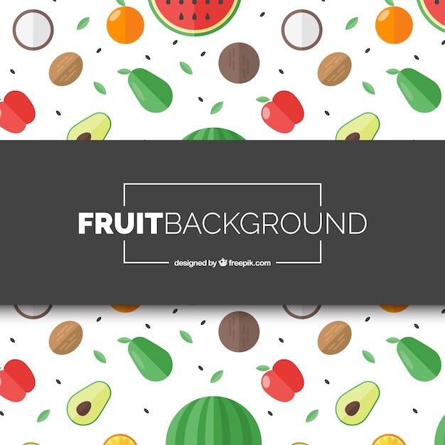 Vector gratuito fondo de frutas mezcladas