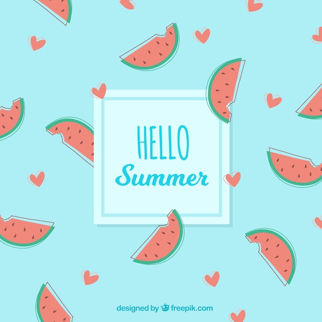 Vector gratuito fondo de frutas de verano deliciosas