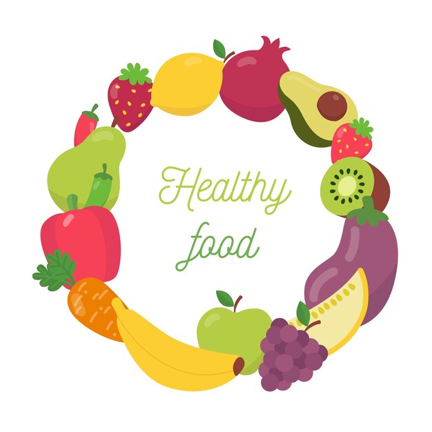 Fondo de frutas y verduras