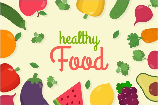 Fondo de frutas y verduras