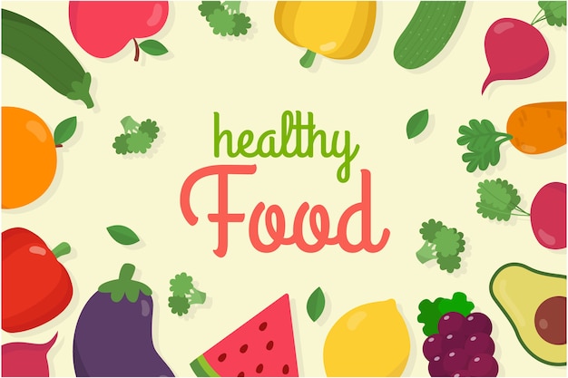 Fondo de frutas y verduras