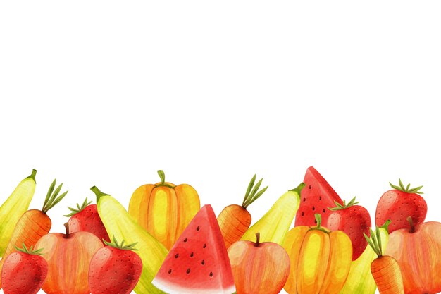 Fondo de frutas y verduras