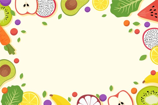 Fondo de frutas y verduras