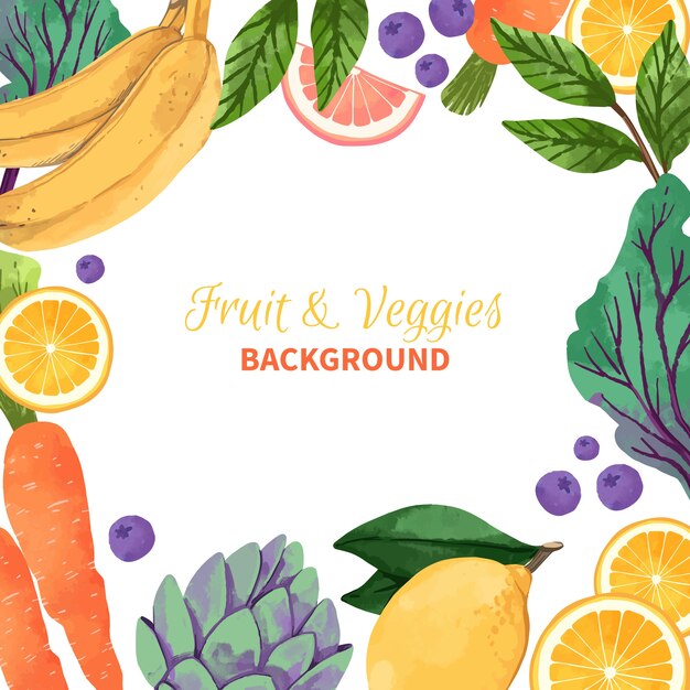 Fondo de frutas y verduras