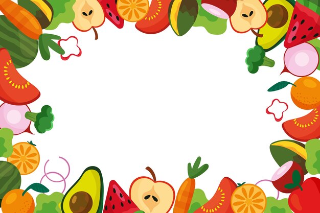 Fondo de frutas y verduras