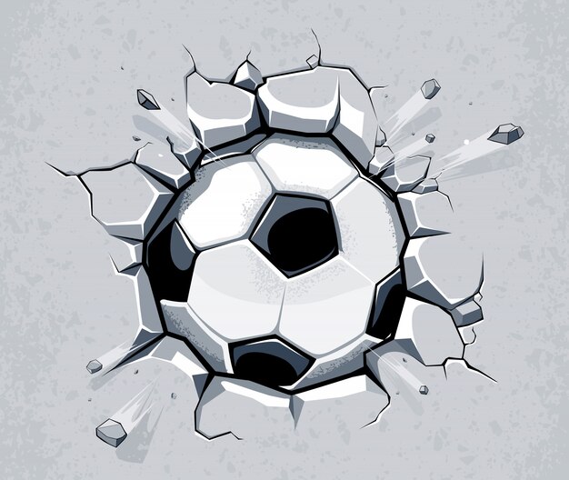 Fondo de fútbol dibujado a mano