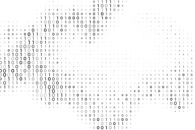 Fondo futurista de código binario digital para codificación o programación