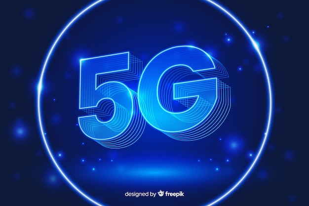 Fondo futurista de concepto 5g