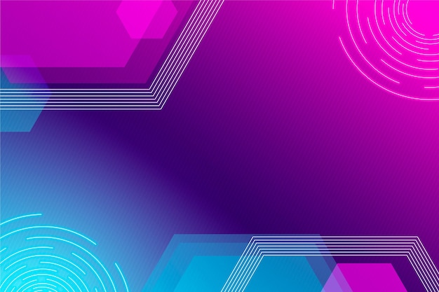 Fondo futurista degradado púrpura y azul