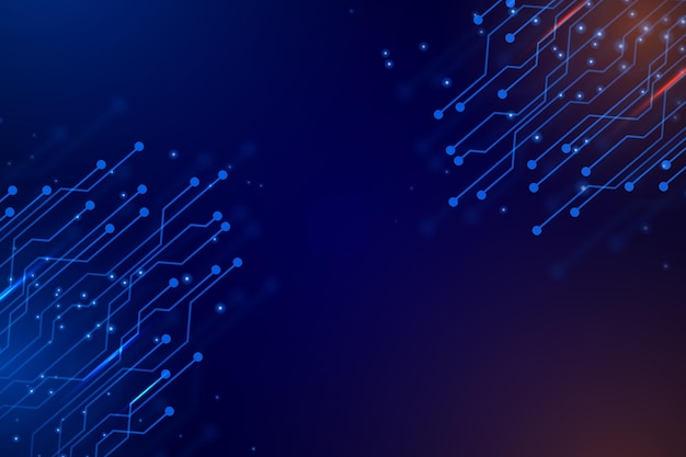 Fondo futurista gradiente con concepto de conexión