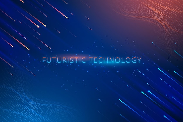 Fondo futurista gradiente con concepto de conexión