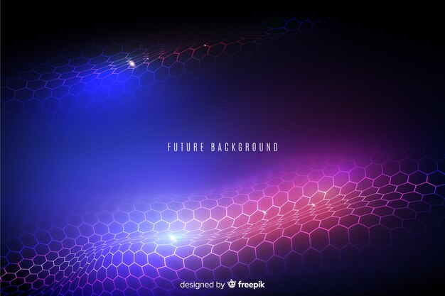 Fondo futurista red hexagonal