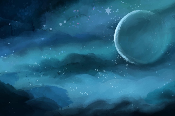 Vector gratuito fondo de galaxia acuarela pintada a mano