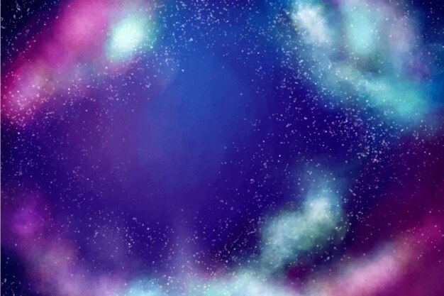 Fondo de galaxia acuarela pintada a mano