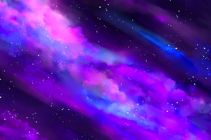 Vector gratuito fondo de galaxia acuarela