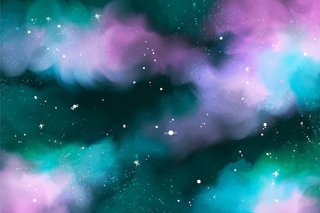 Fondo de galaxia acuarela