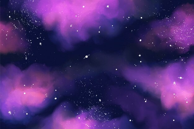 Fondo de galaxia acuarela