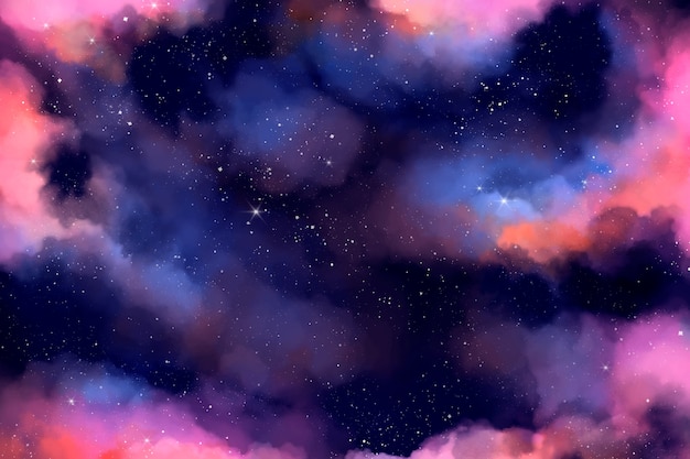 Fondo de galaxia acuarela