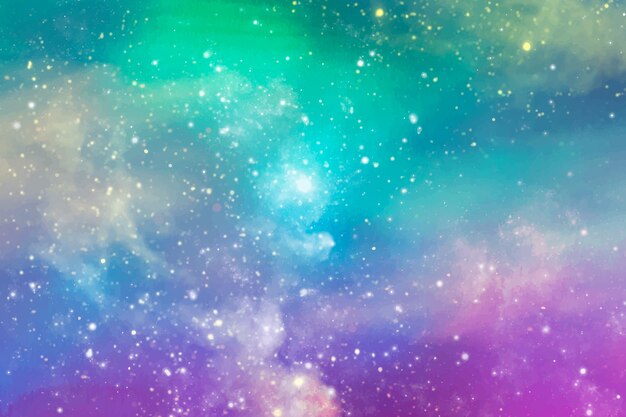 Fondo de galaxia en acuarelas