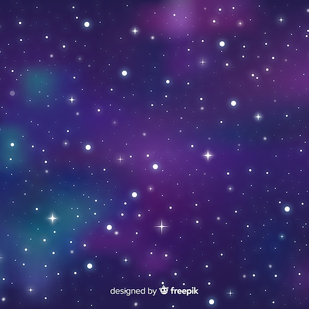 Fondo de galaxia adorable con diseño plano