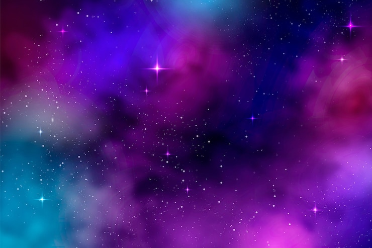 Vector gratuito el fondo de la galaxia de colores realistas