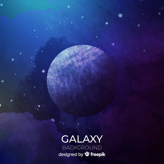 Fondo de galaxia colorida acuarela