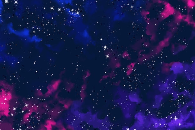 Vector gratuito fondo de galaxia colorida acuarela