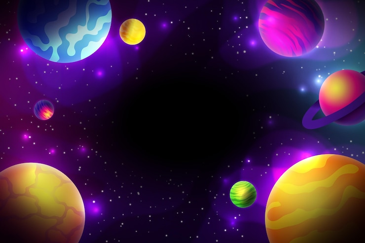 Vector gratuito fondo de galaxia colorido degradado