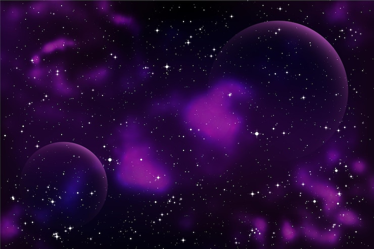 Vector gratuito fondo de galaxia degradado con planetas