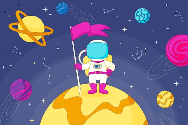 Fondo de la galaxia dibujado a mano
