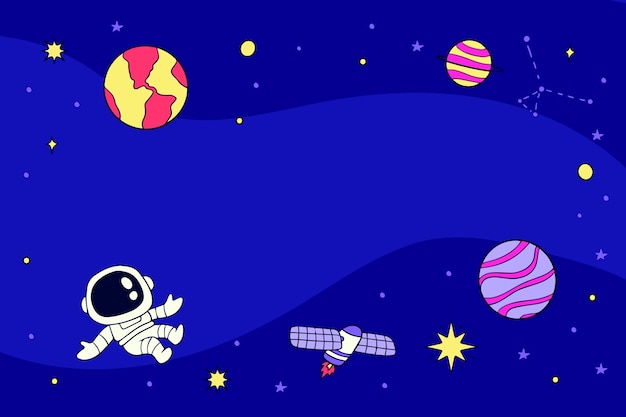 Fondo de galaxia dibujado a mano