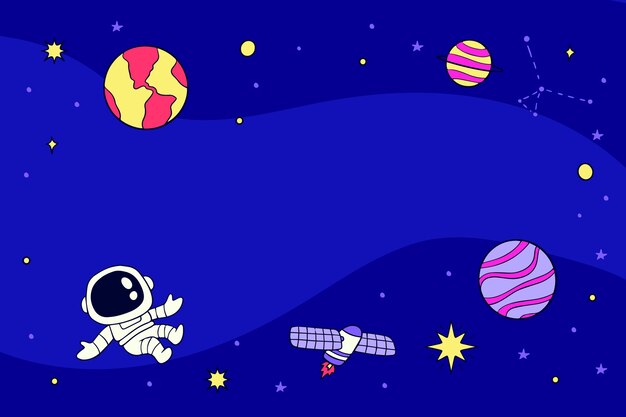 Fondo de galaxia dibujado a mano