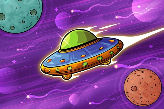 Fondo de galaxia dibujado a mano
