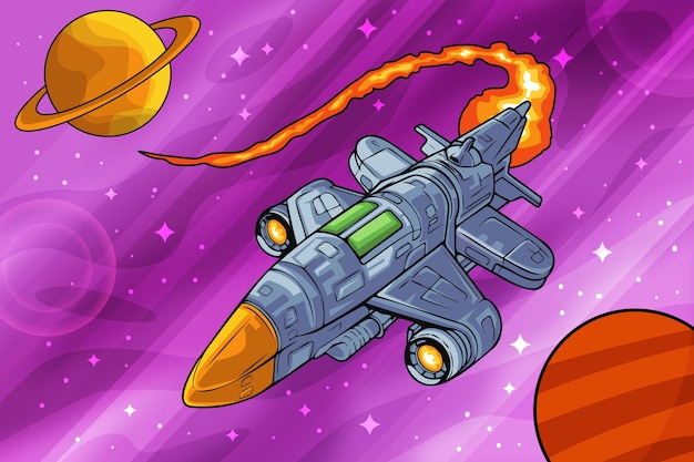 Fondo de galaxia dibujado a mano
