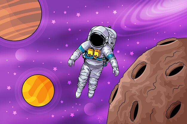 Fondo de galaxia dibujado a mano