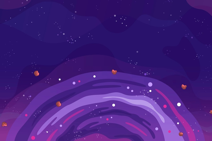Vector gratuito fondo de galaxia de dibujos animados