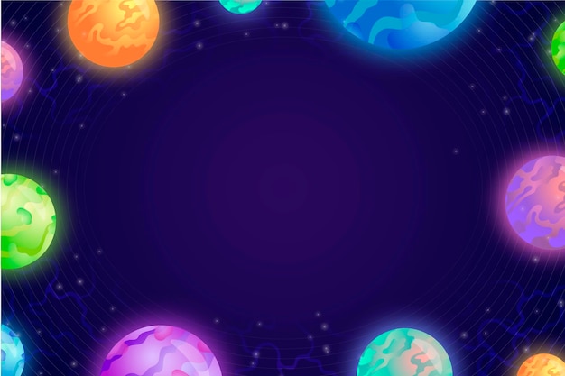 Vector gratuito fondo de galaxia de dibujos animados